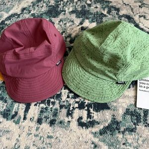 REI Men / Women Unisex Co-op Packable Cap Hat one size Green & Red **Pack of 2**